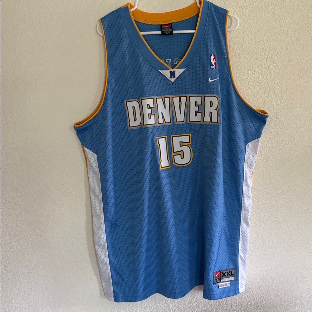 Nike Blue and White Denver Nuggets Jersey XXL